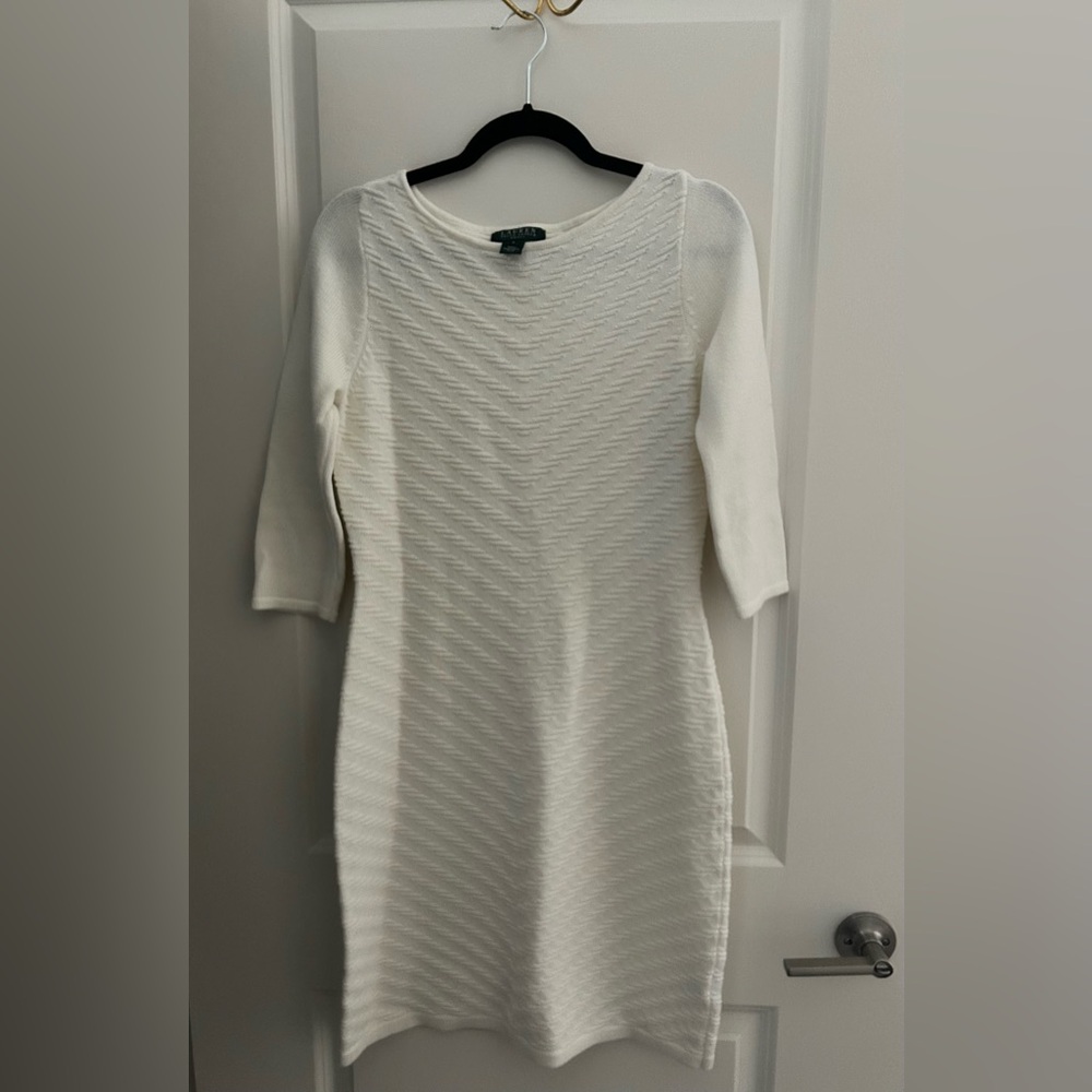 Ralph Lauren Cable-Knit Half-Sleeve Sweater Dress